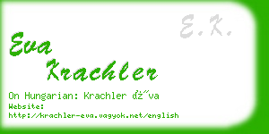 eva krachler business card